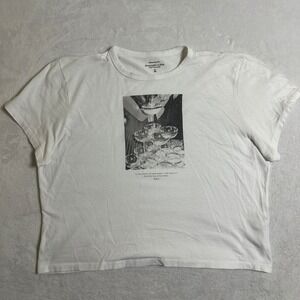 Abercrombie & Fitch Champagne Tower Graphic Tee XL White NYC Bubbly Quiet Luxury